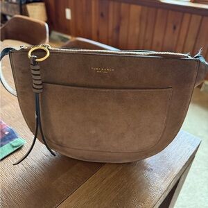 Tory Burch Tan Suede Shoulder Bag